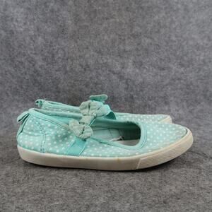 Faded Glory Shoes Kid Toddler 11 Sneaker Mary Jane Slip On Casual Blue Polka Dot